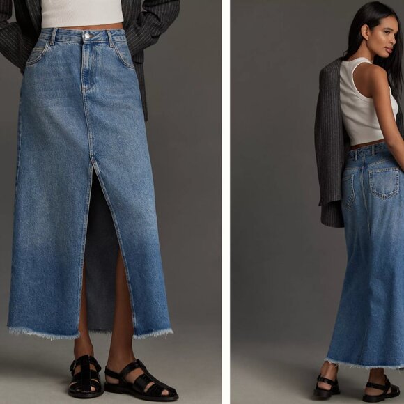 Pilcro Light Blue Denim Skirt - Picture 2 of 11